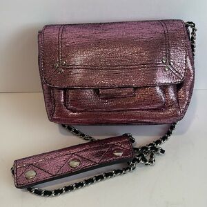 Jerome Dreyfuss Small Lulu Rare Pink Lame' Shoulder Bag/Clutch